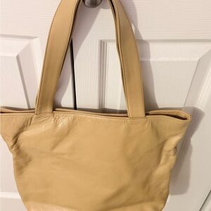 CHANEL Beige Leather Tote Bag